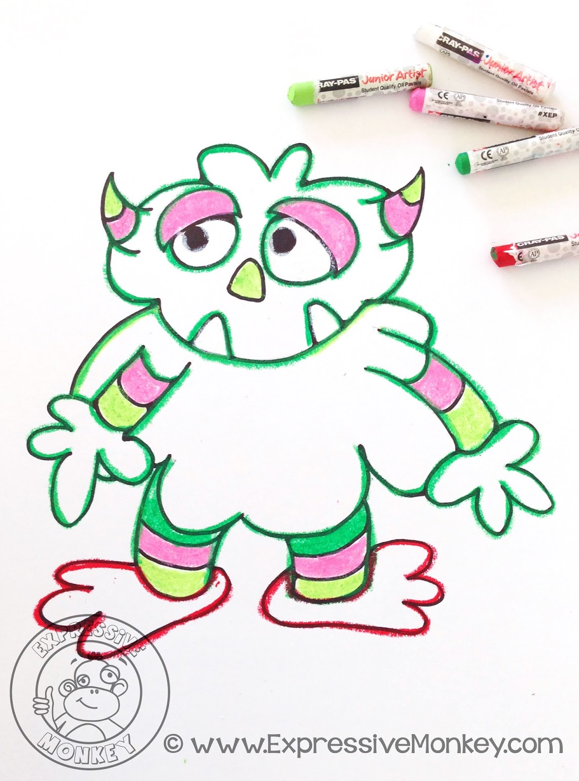 1187x1600 Contrasting Color Monsters Watercolor Amp Alcohol Technique