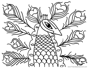 300x232 Peacock Oil Pastel