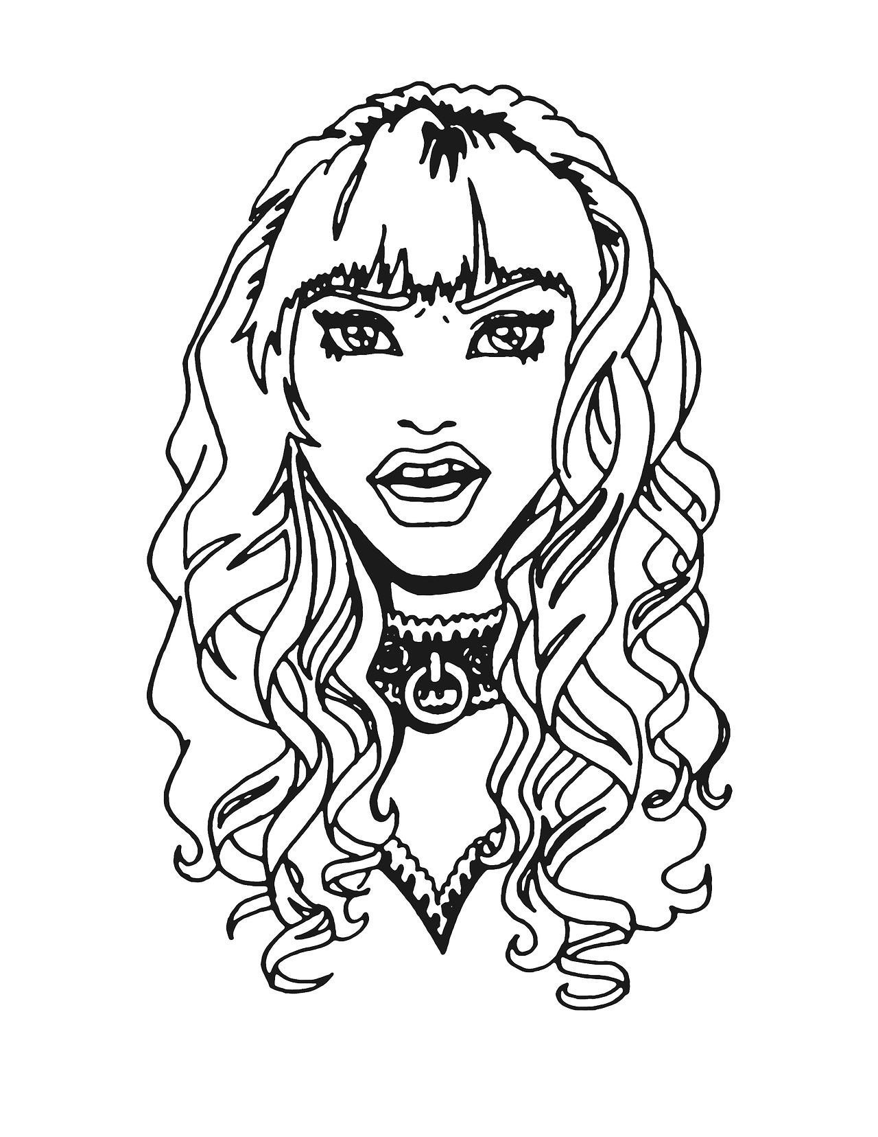 1280x1656 Perfect Horror The Pastel Goth Coloring Book Page 1! I Think This