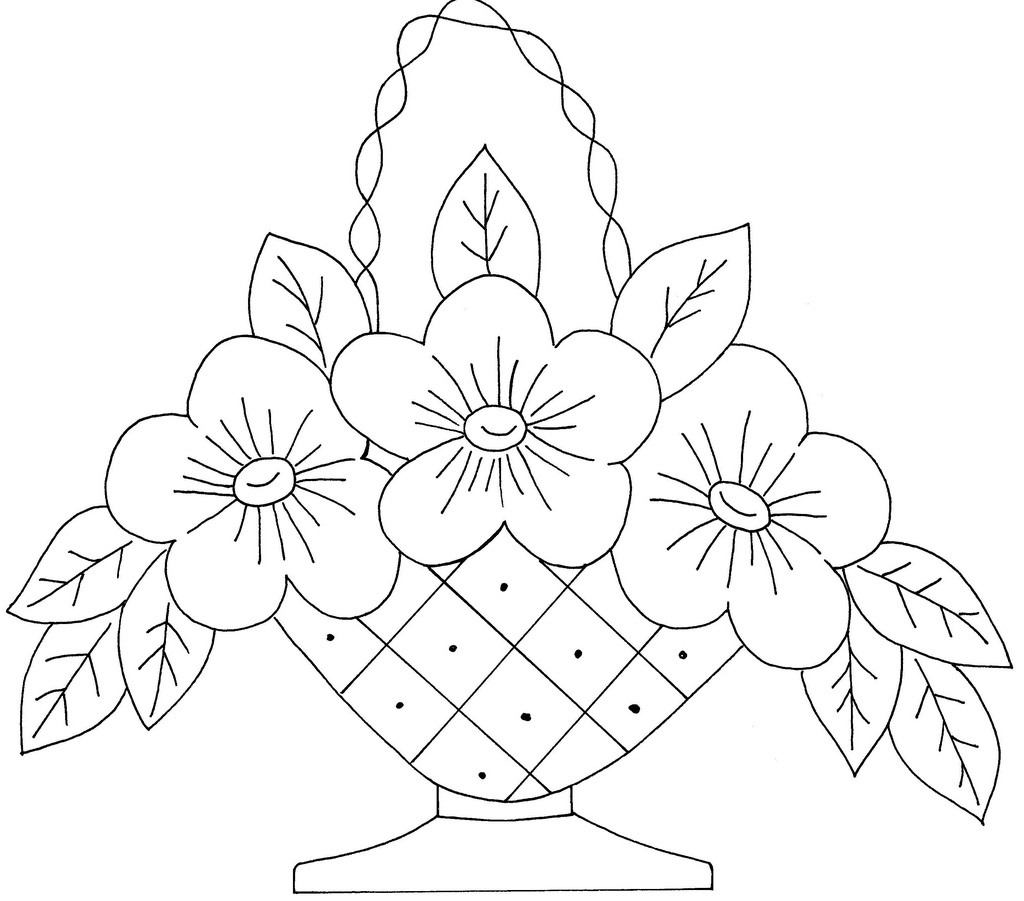 1024x901 Pencil Drawings Of Flower Basket How To Draw A Flower Vase