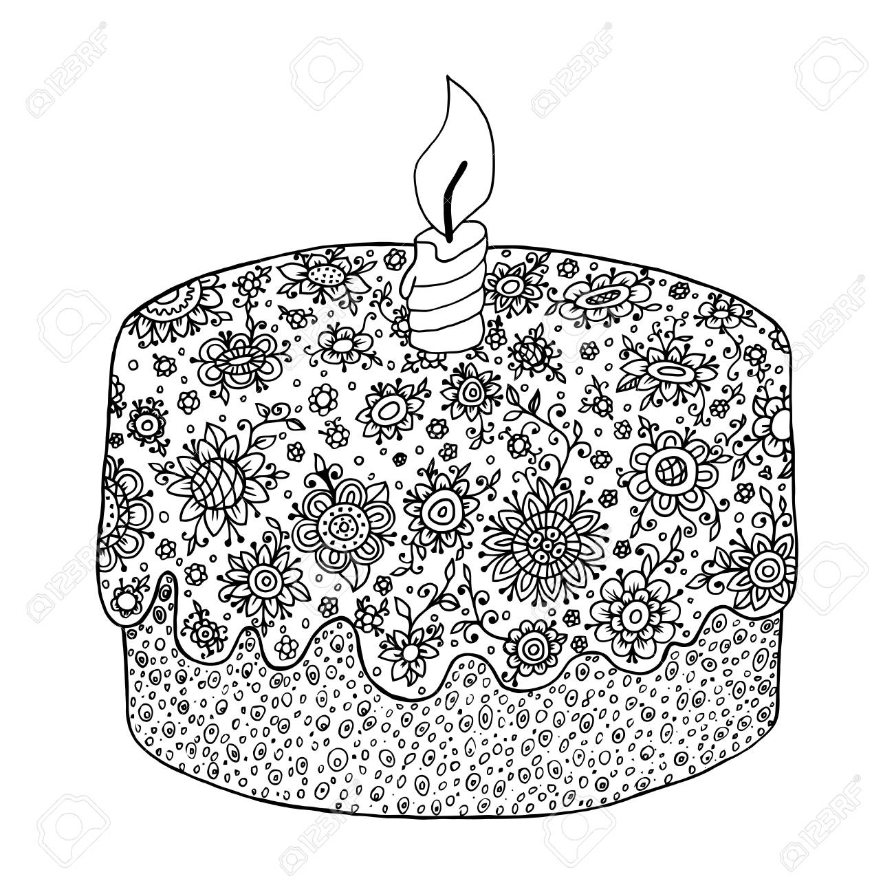 1300x1300 Vector Coloring Book Pastry Royalty Free Cliparts, Vectors,