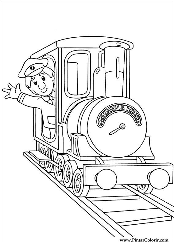 567x794 Drawings To Paint Amp Colour Postman Pat