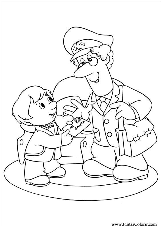 567x794 Drawings To Paint Amp Colour Postman Pat