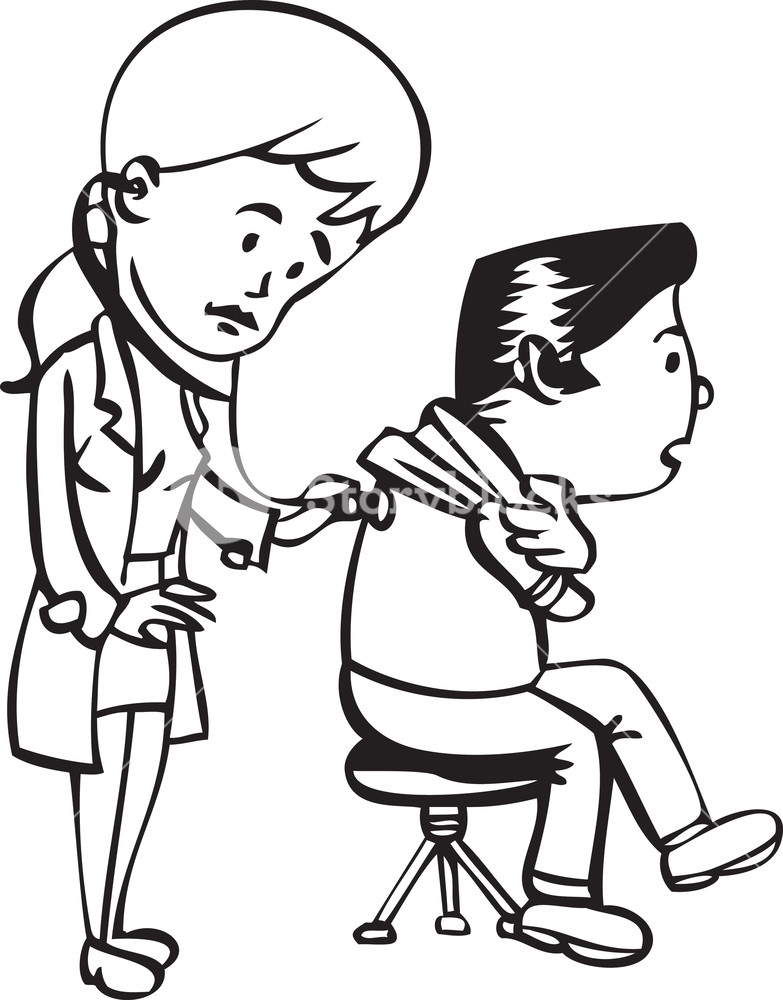 783x1000 Illustration Of A Lady Doctor With Patient. Royalty Free Stock