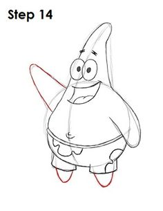 236x305 Patrick Star From Spongebob Squarepants Drawing Tutorials