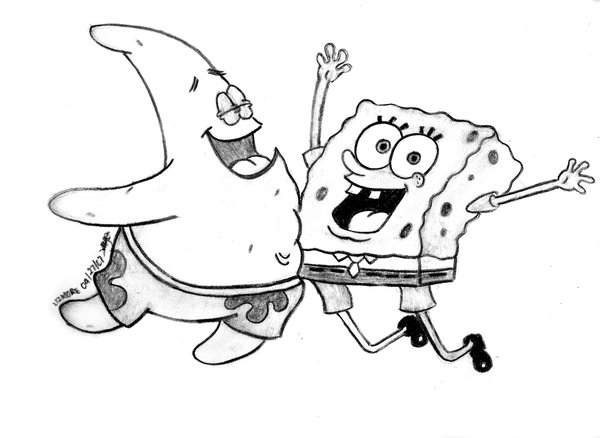 600x438 Spongebob And Patrick By Angstfool11