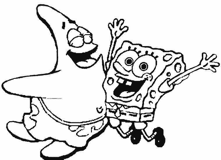 760x552 Coloring Pages For Kids Spongebob Patrick Star Cartoon Coloring