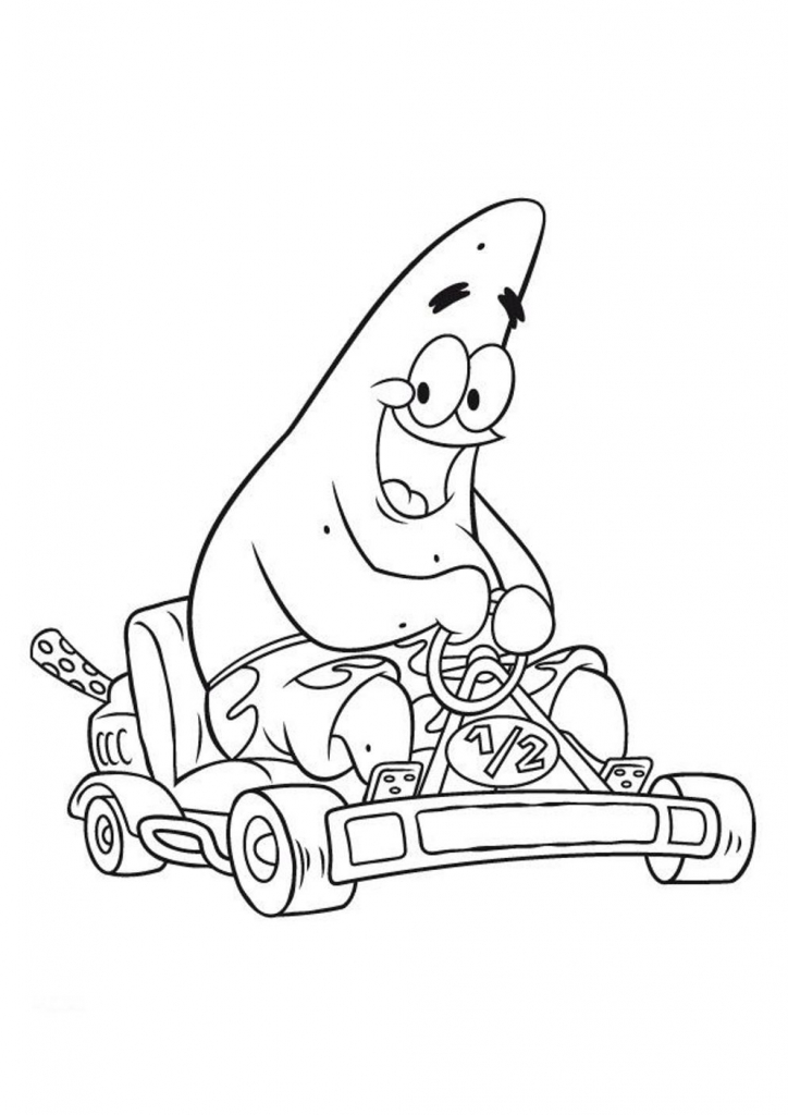724x1024 Coloring Pages For Kids Spongebob Patrick Star Cartoon Coloring