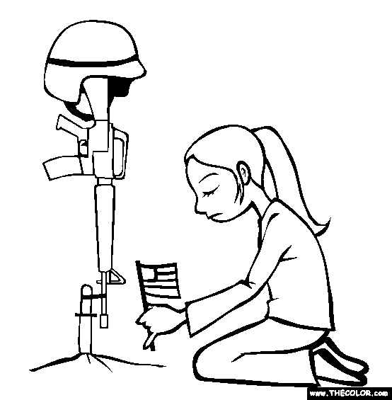 554x565 Patriot Memorial Day Coloring Page