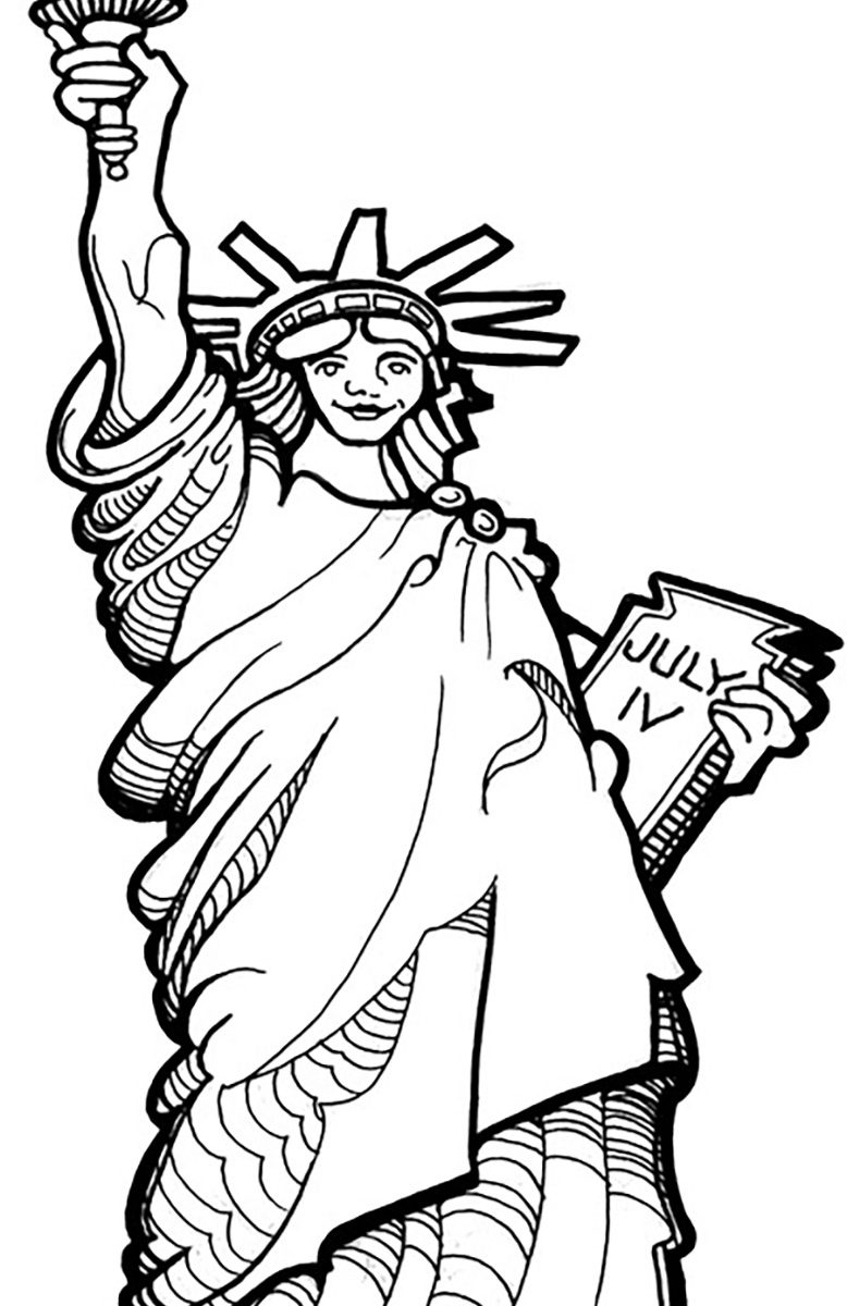778x1200 Statue Of Liberty Patriotic Th July Coloring Pages Free Printabl