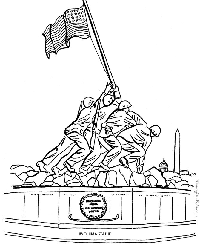 670x820 Iwo Jima Picture To Color 009