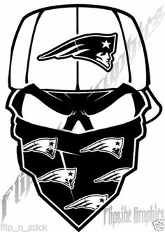 236x332 Decal New England Patriots Custom Skull Truck Rv Windows Car Vinyl