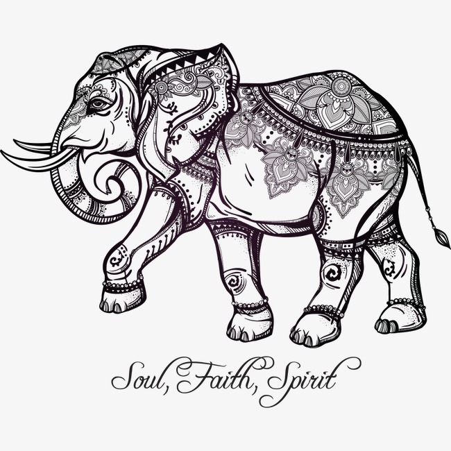650x650 Elephant Pattern, Elephant, Vector Animals, Vector Elephants Png