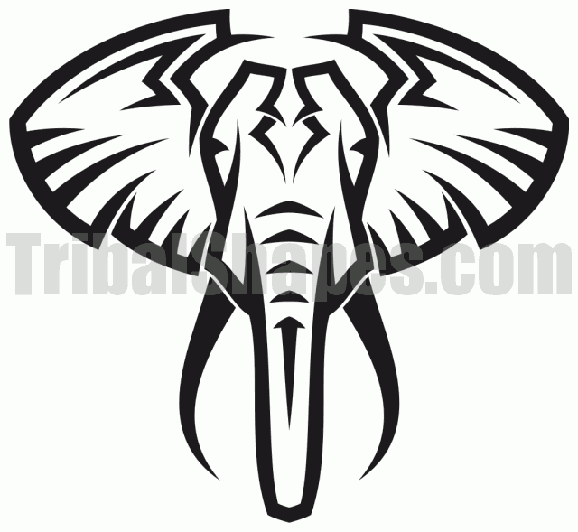 640x589 Tribal Elephant Pattern