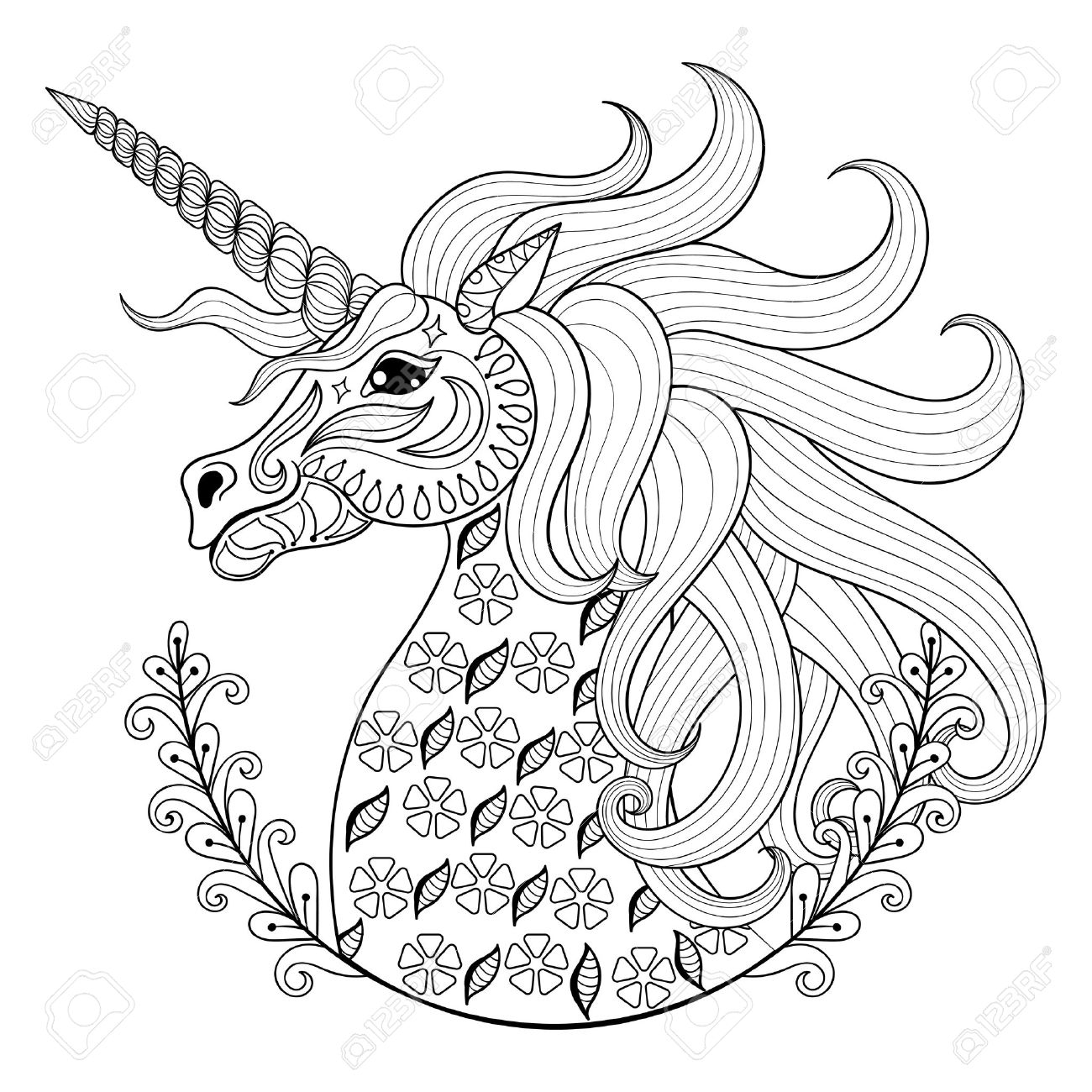 1300x1300 Adult Coloring Pages Animal Patterns Fairy Download