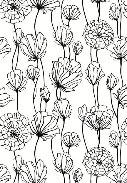 432x621 Gallery Line Drawing Floral Patterns,
