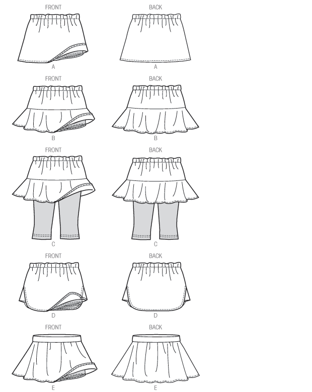 620x780 Mccall's 6918 Children'Sgirls' Skorts