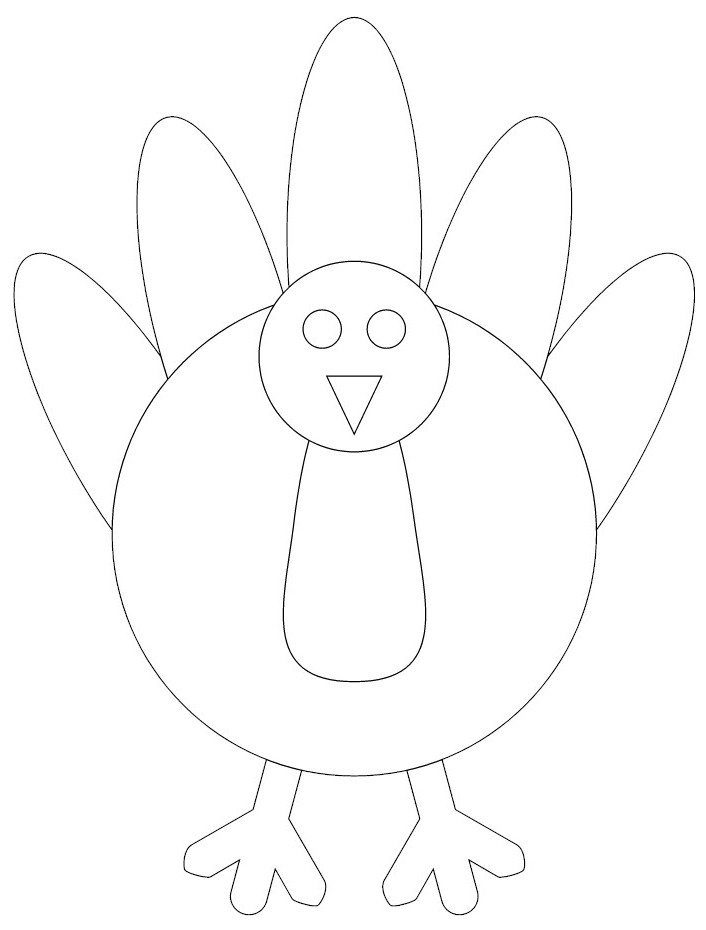 706x930 Felt Turkey Pattern Free Kids Crafts