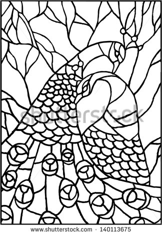 324x470 Tumblr Stained Glass Peacock Patterns Two Peacock Stock Photos