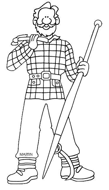 372x648 United States Clip Art By Phillip Martin, Paul Bunyan Statue