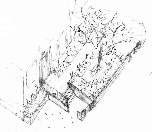 640x556 From The Drawing Board Concept Design Amp Sketches For A Garden