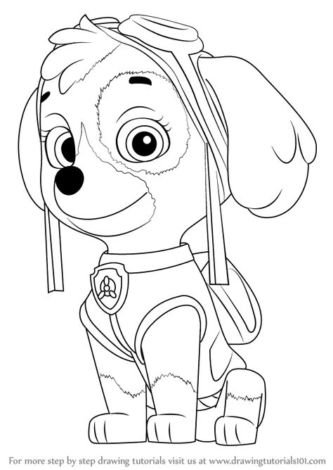 474x668 Learn How To Draw Skye From Paw Patrol (Paw Patrol) Step By Step