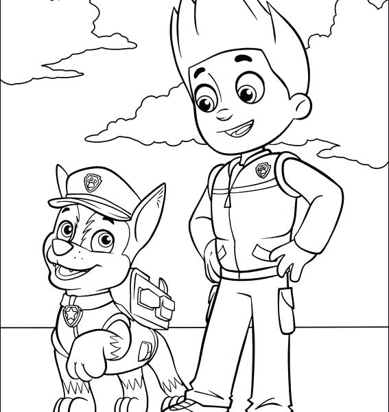 567x600 Paw Patrol Coloring Book Together With Paw Patrol Drawing Coloring