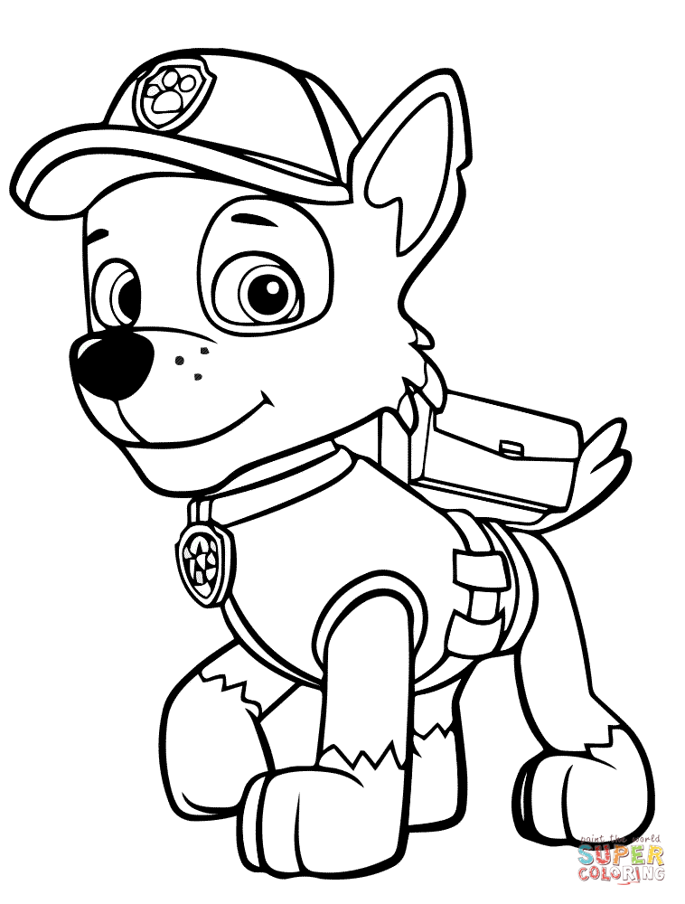 758x1000 Paw Patrol Rocky Coloring Page Free Printable Coloring Pages