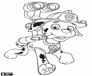 300x250 Marshall, Paw Patrol Dog Firefighter Coloring Page Printable Game