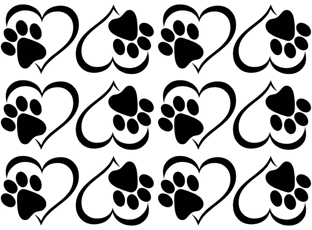 1024x754 Paw Print In Heart 1 34 Black