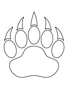236x305 Wolf Paw Print Pattern. Use The Printable Outline For Crafts