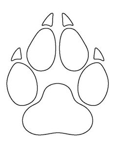 236x305 Cat Paw Print Pattern. Use The Printable Outline For Crafts