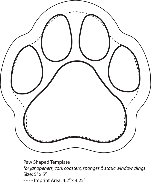 619x750 Dog Paw Template