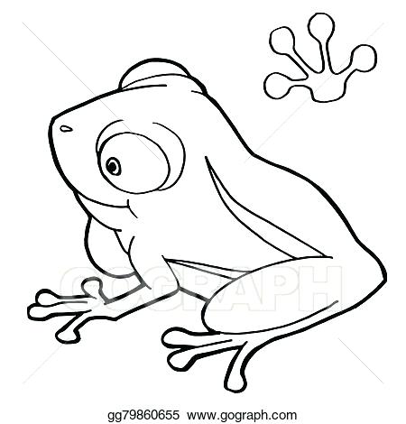 450x470 Frog Coloring Pages To Print Vector Art Image Of Paw Print