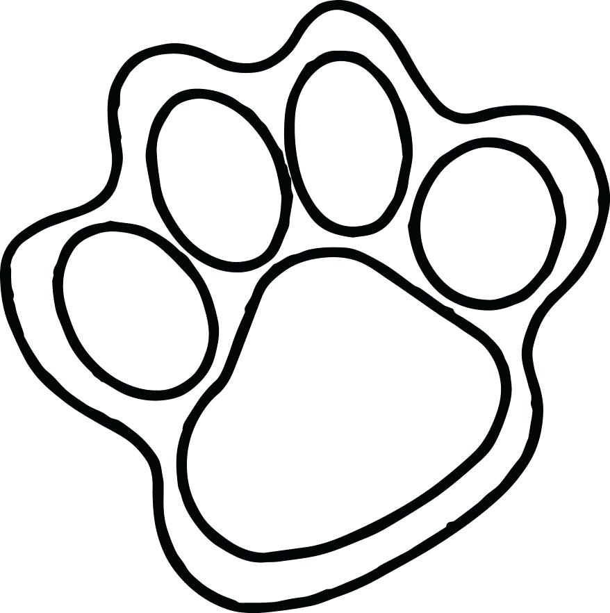 878x882 Paw Print Coloring Pages Download Pig With Paw Print Coloring