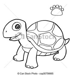 236x246 Paw Print With Turtle Coloring Page Vector Coloring Pages