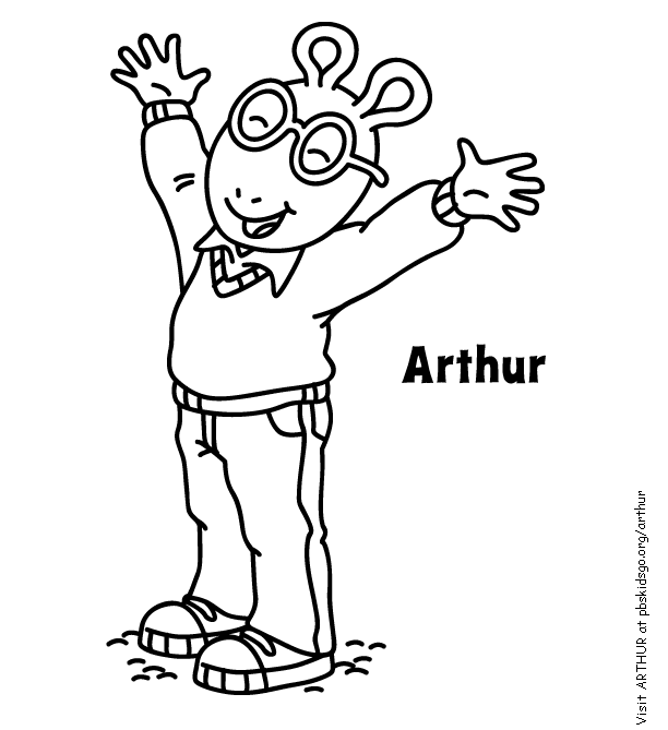 612x669 Coloring Page Arthur Birthday Party Pbs Parents Pbs