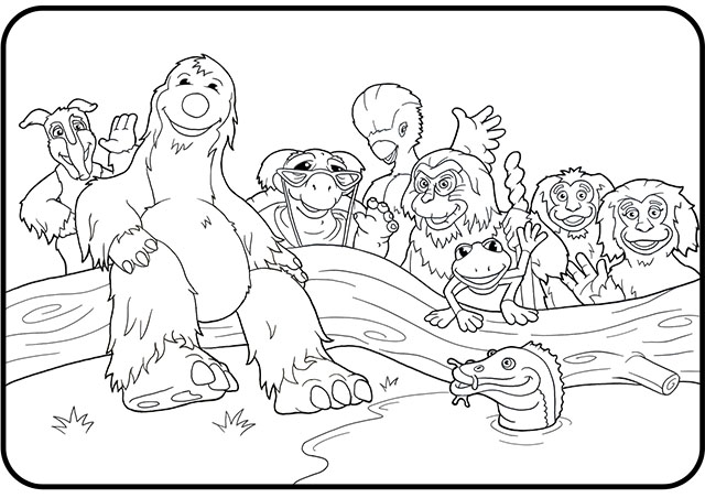 640x452 It's A Big Big World Coloring Pages Big Big World Friends