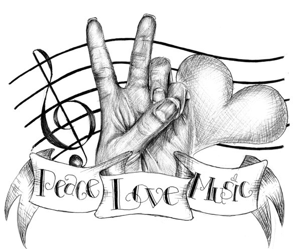 600x496 Peace, Love And Music By Chika33