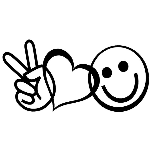 640x640 16cm X 8cm Peace Love Happiness Vinyl Decal Car Window Wall Laptop