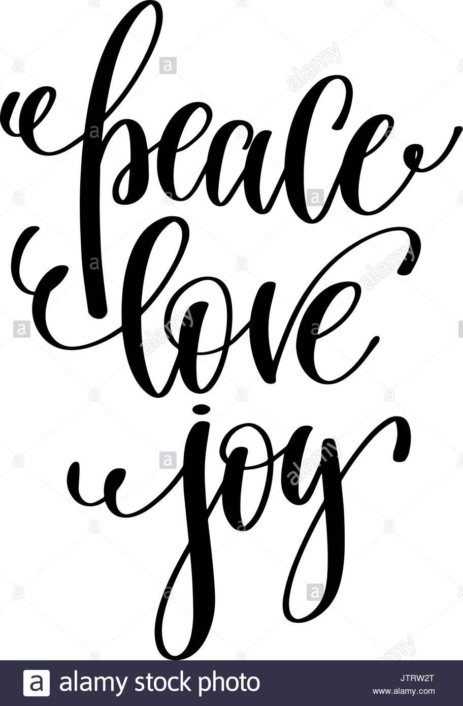 912x1390 Peace Love Joy Hand Lettering Positive Quote To Christmas Stock
