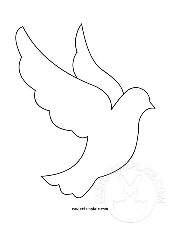 581x803 Peace Dove Template Printable Easter Template