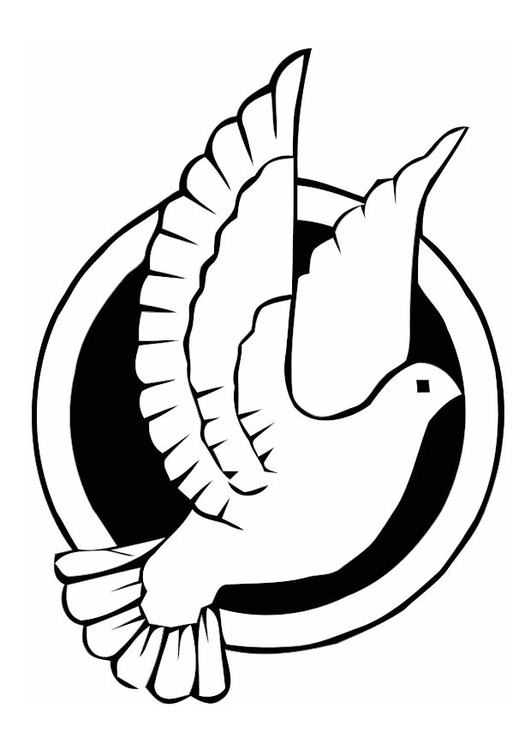 531x750 Coloring Page Peace Dove