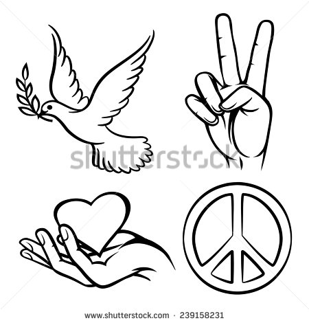 450x470 Peace Symbols. Two Thumbs Up. Dove Carriesn Olive Branch.nd