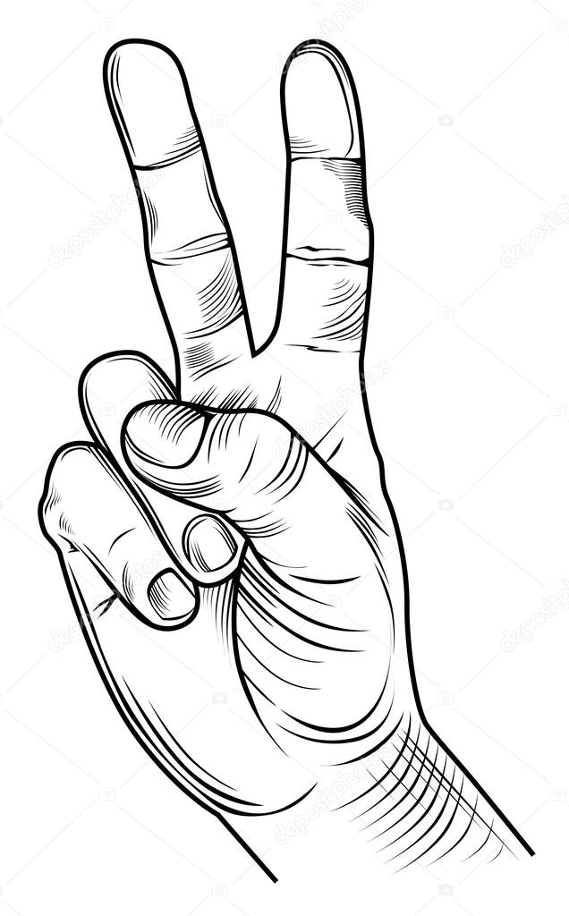 636x1024 Peace Hand Stock Vector Indomercy2012