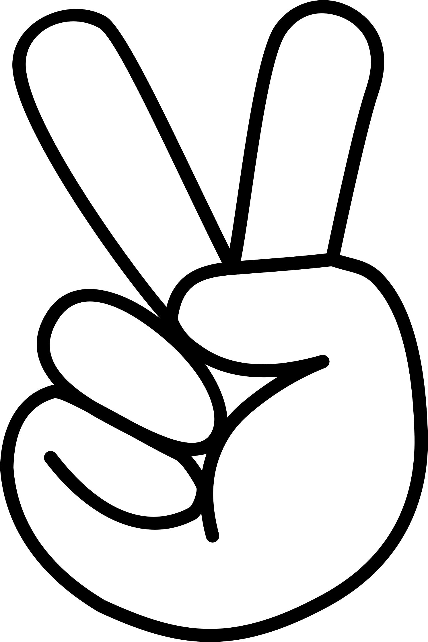1492x2236 Comic Hand Peace Sign Icons Png