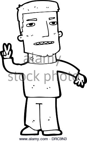 288x470 Carton Man Giving Peace Sign Stock Vector Art Amp Illustration