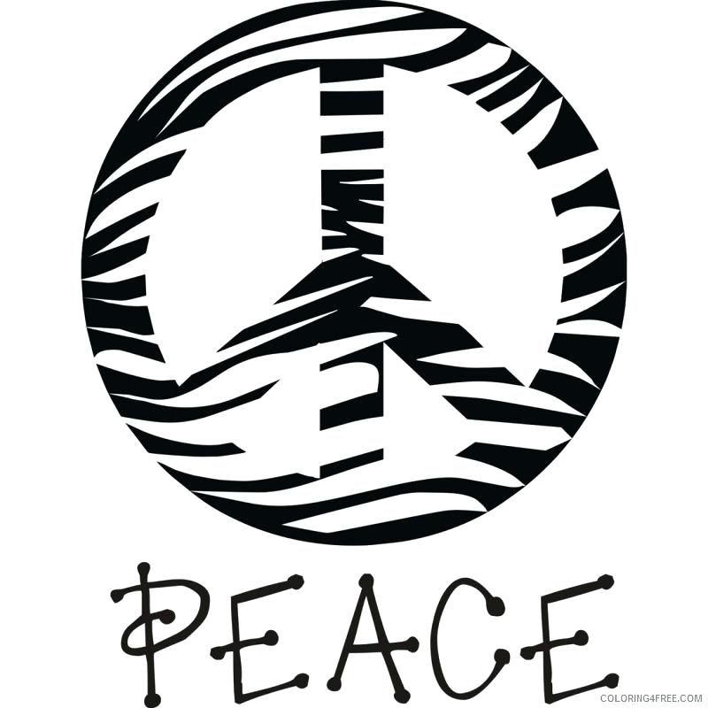 800x800 Coloring Pages Of Peace Signs Peace Sign Coloring Pages Zebra