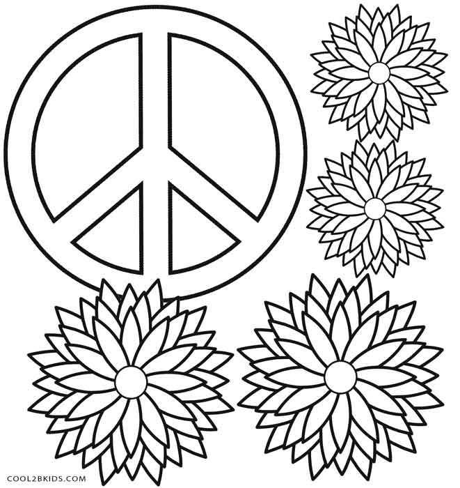 661x700 Free Printable Peace Sign Coloring Pages Cool2bkids