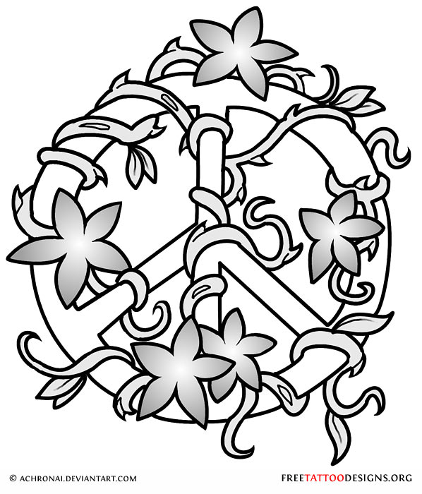 598x700 50 Peace Sign Tattoos